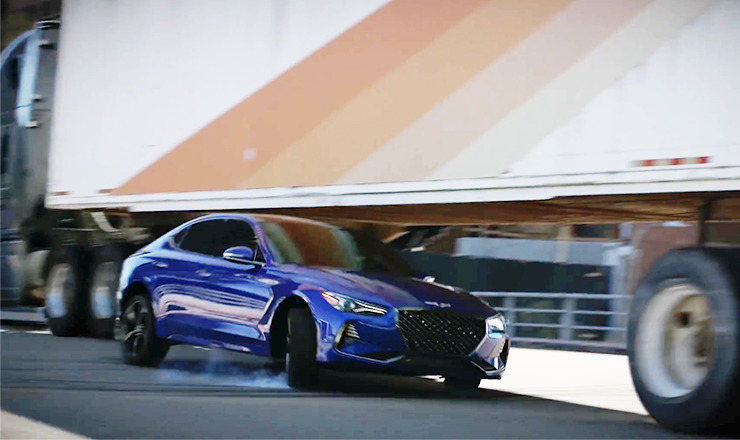 Седан Genesis G70 повторяет трюк с фурой из «Форсажа».