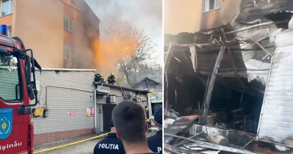 Detalii despre incendiul de la Ciocana: O butelie de gaz a explodat.