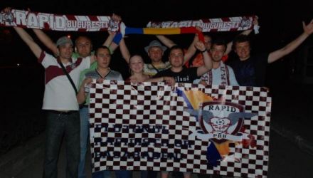 Este cazul şi echipei de peste Prut, FC Rapid Bucureşti, care a atras foarte mulţi simpatizanţi la Chişinău