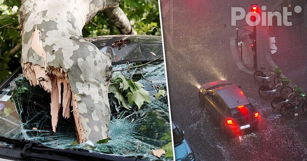 Mai întâi caniculă, acum furtună: Franța se confruntă cu vreme extremă. 
