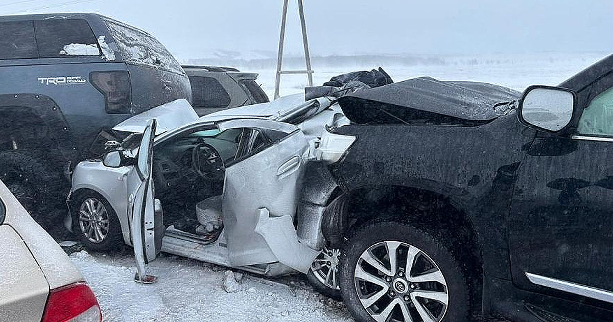 Accident de amploare în Kazahstan: Aproximativ 95 de mașini s-au ciocnit pe o șosea.