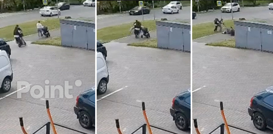 O femeie cu un copil, loviți de o trotinetă electrică pe care se aflau doi tineri.