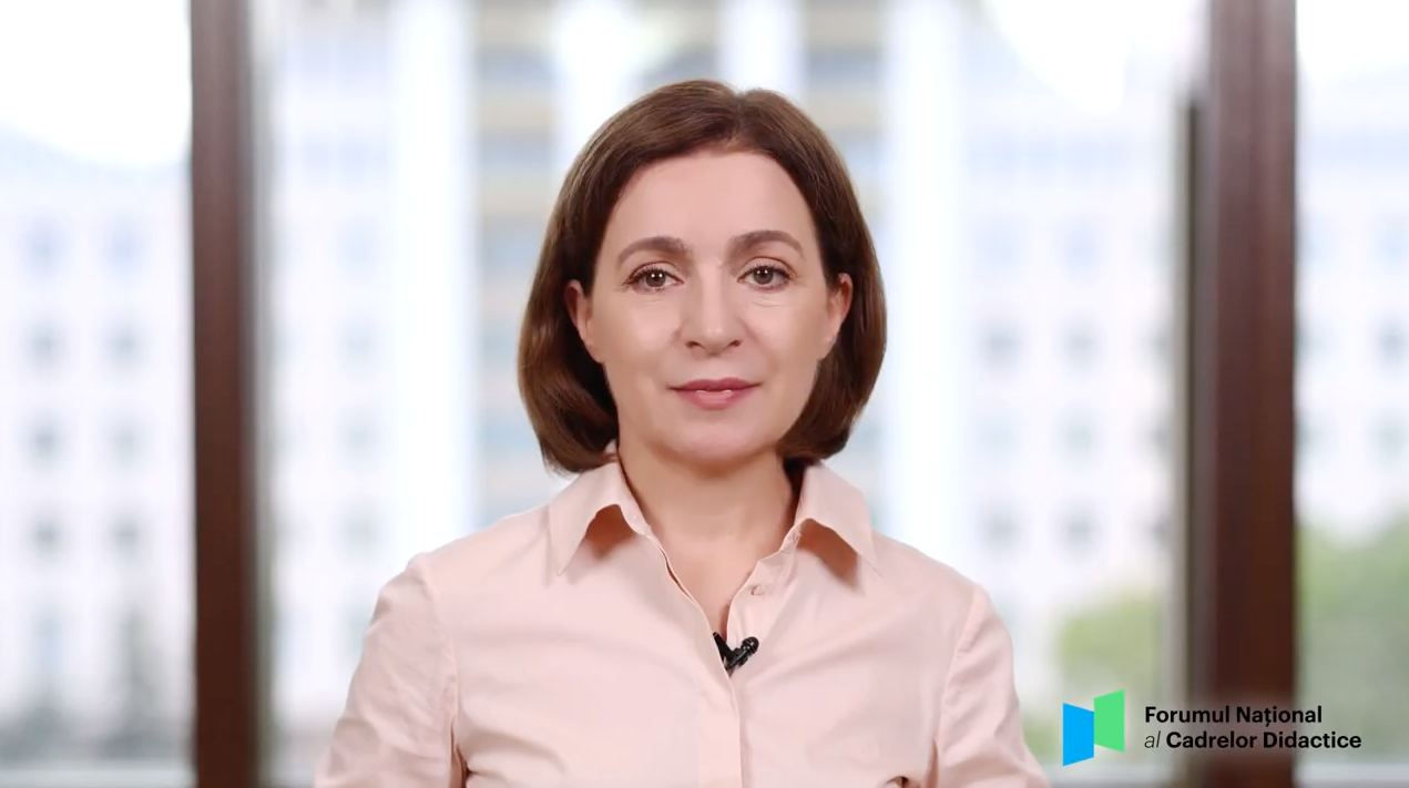 Санду объявила о проведении Национального форума преподавателей.