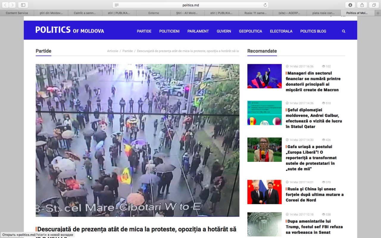 Descurajată de prezența atât de mica la proteste, opoziția a hotărât să ia o pauză. 