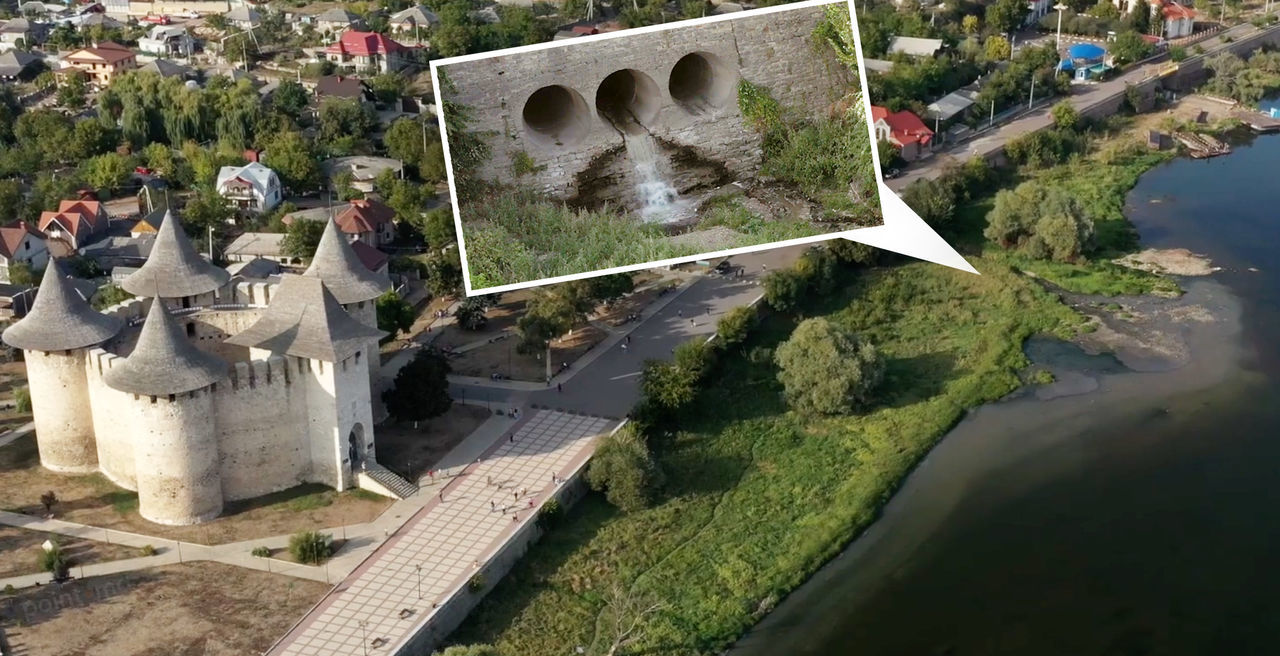 В Сороках возле крепости сбрасывают нечистоты прямо в Днестр.