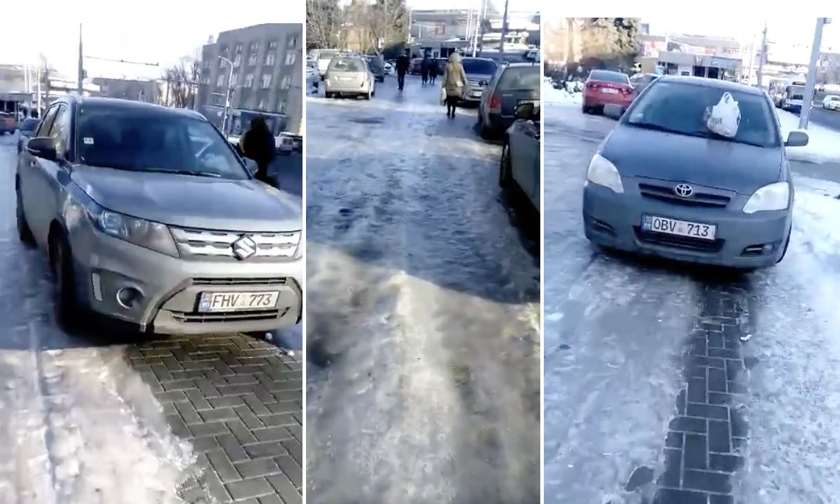 Водители лишили пешеходов расчищенной части тротуара.