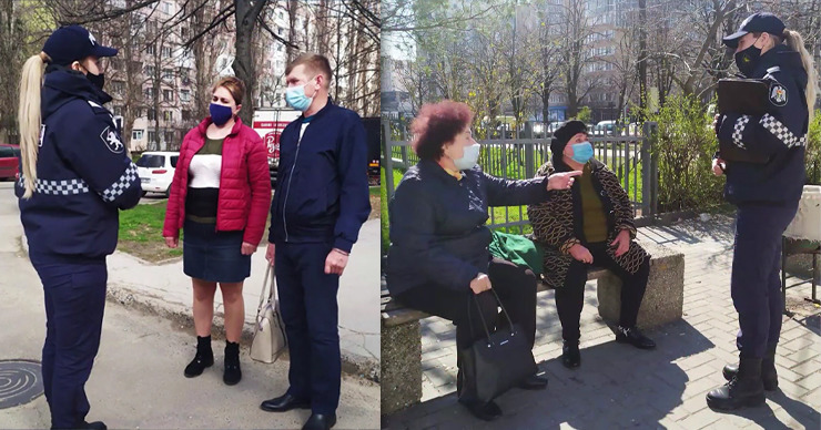 Полиция продолжает проверять соблюдение противоэпидемических мер. Фото: Point.md.