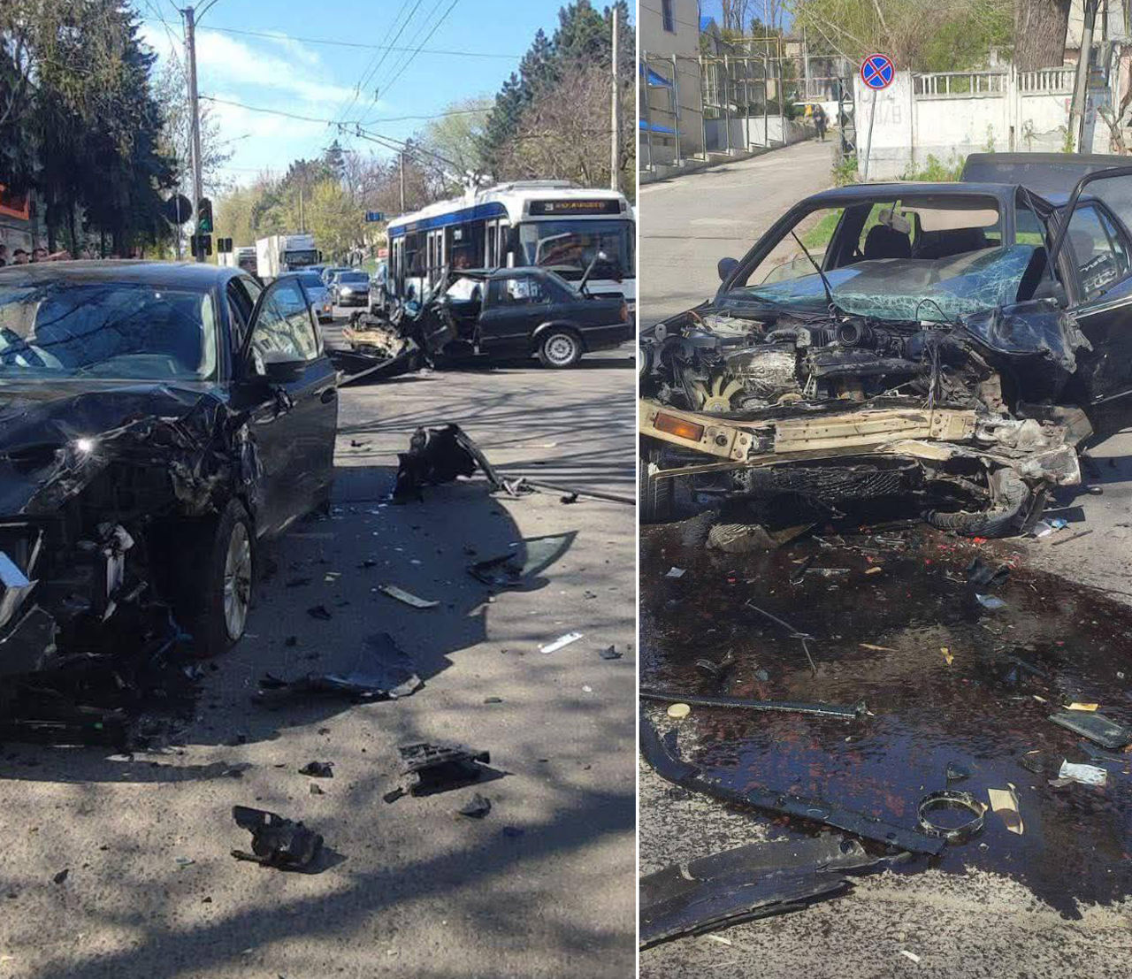 Ambuteiaj imens pe strada Petricani din Capitală în urma unui accident grav.