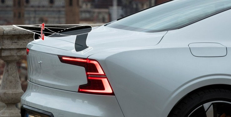 Будущие автомобили Volvo получат необычный гибкий спойлер.
