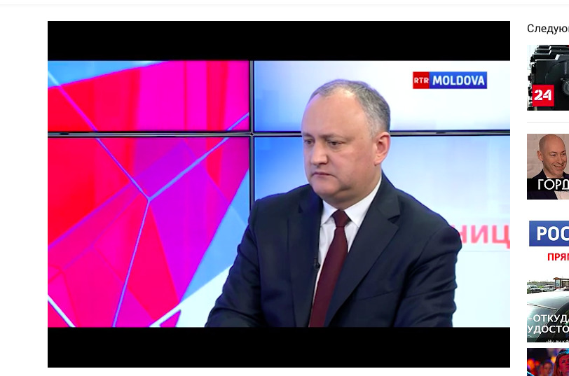 Додон опроверг информацию о получении письма о готовящемся покушении.