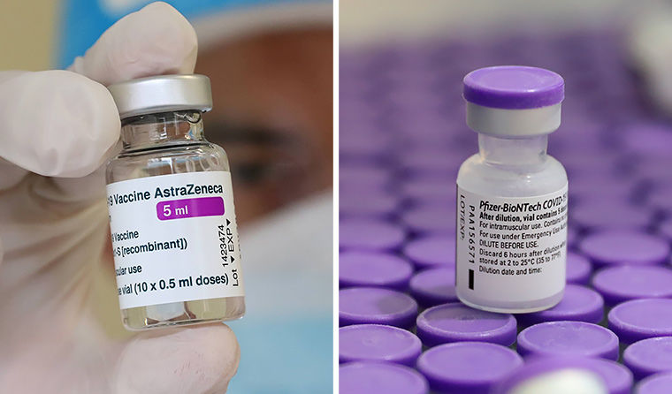 Ученые заявили об эффективности комбинации вакцин AstraZeneca и Pfizer.