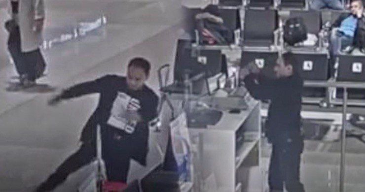 В аэропорту Шереметьево опоздавший на рейс пассажир устроил погром. 