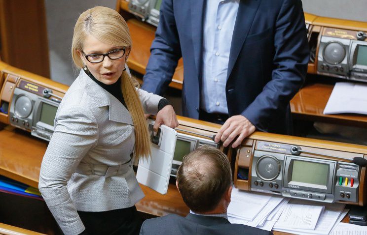 Лидер фракции "Батькивщина" Юлия Тимошенко.
