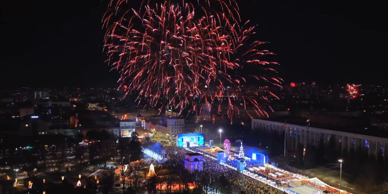 Ion Ceban a publicat un video cu sărbătoarea de Revelion din centrul Chișinăului.