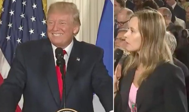 Президент США Дональд Трампа во время пресс-конференции.