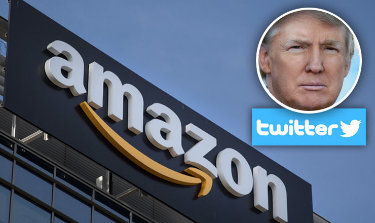 После этого твита акции Amazon резко обрушились.