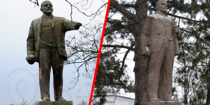 Concurs ciudat lansat în Moldova: Care statuie alui Lenin e mai sexy. Foto: telegraph.md