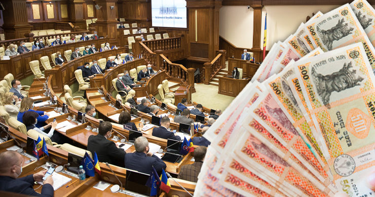 Пенсии депутатов парламента составляют от 7 до 25 тысяч леев в месяц. Коллаж: Point.md