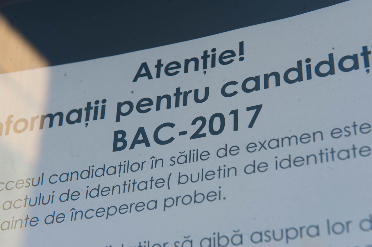 Un candidat a fost eliminat de la BAC la disciplina la alegere. Foto: ipn.md/Dan Gutu