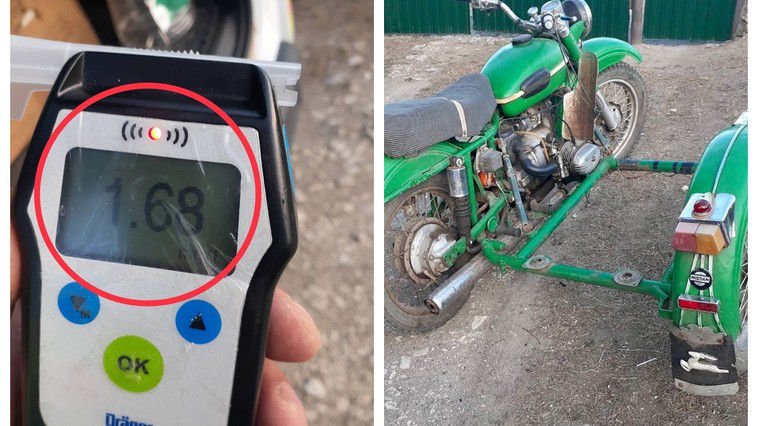 В Единцах полиция задержала пьяного мотоциклиста.