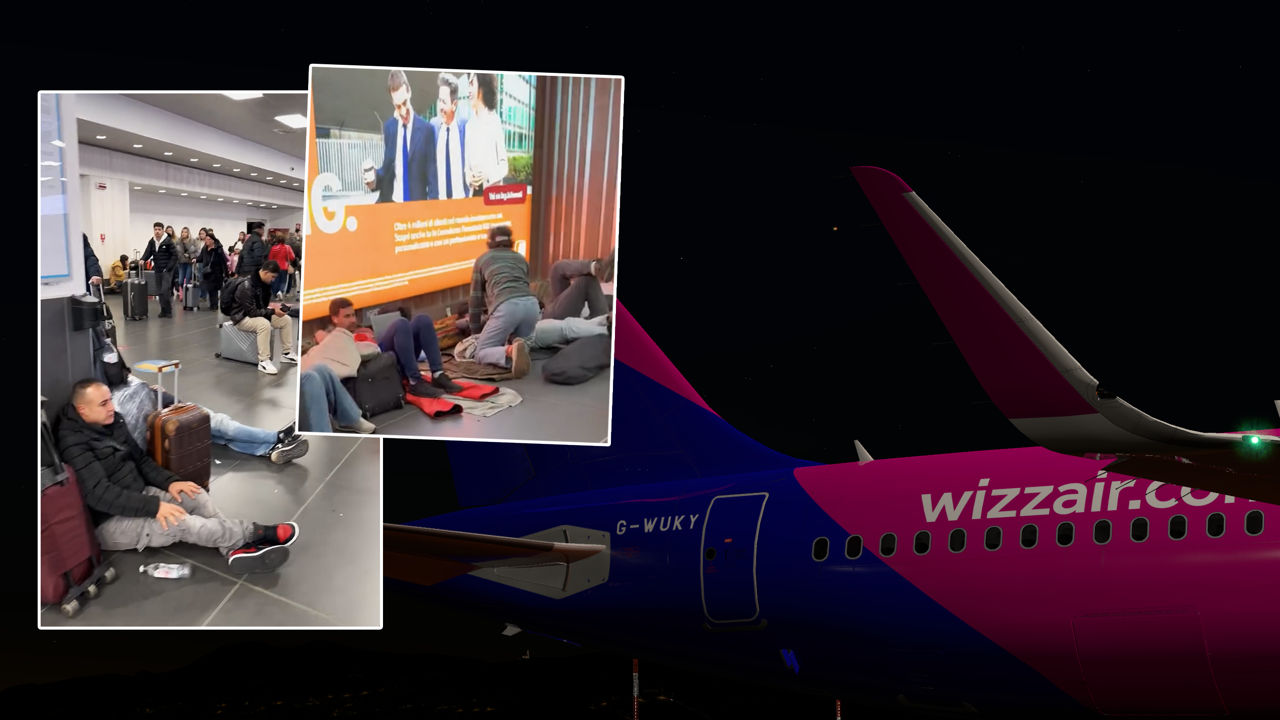 Moldoveni, blocați pe un aeroport din Polonia după anularea unui zbor: Oamenii dormeau pe jos.
