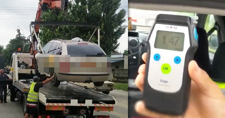 В Криулянах сильно пьяный таксист заявил, что ему плохо, так как он болен COVID. Коллаж: Point.md