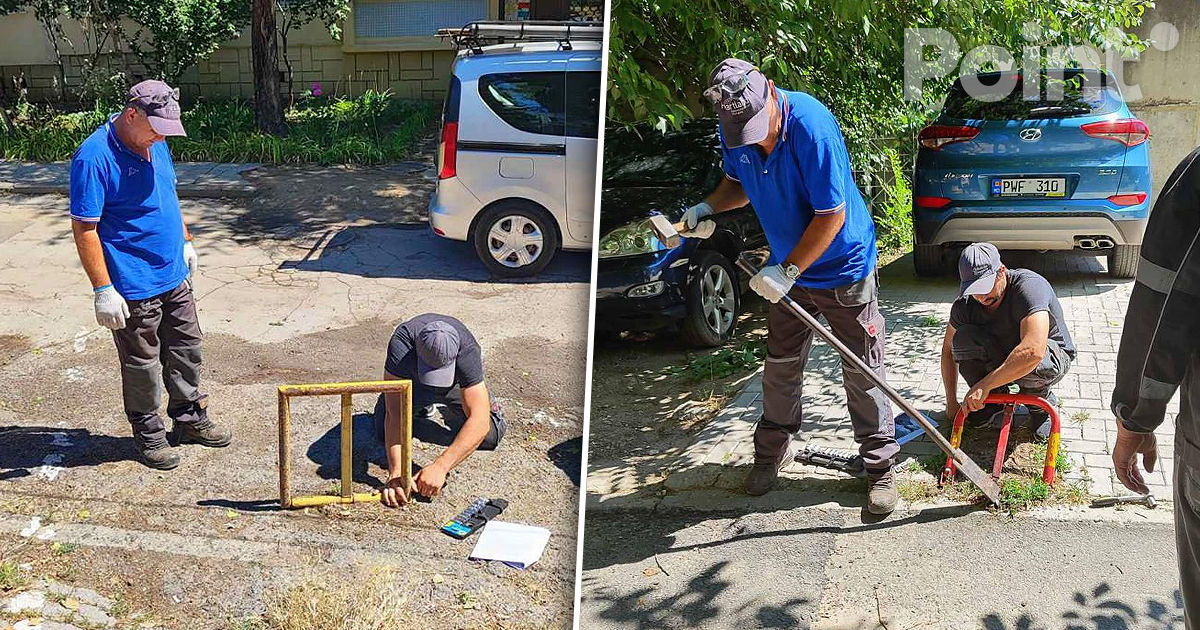 Dispozitivele ilegale de parcare, demontate în Capitală de autorități.