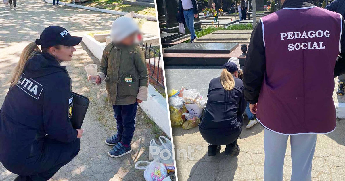 На кладбищах Кишинёва выявили более 30 семей с детьми, которые просили милостыню.