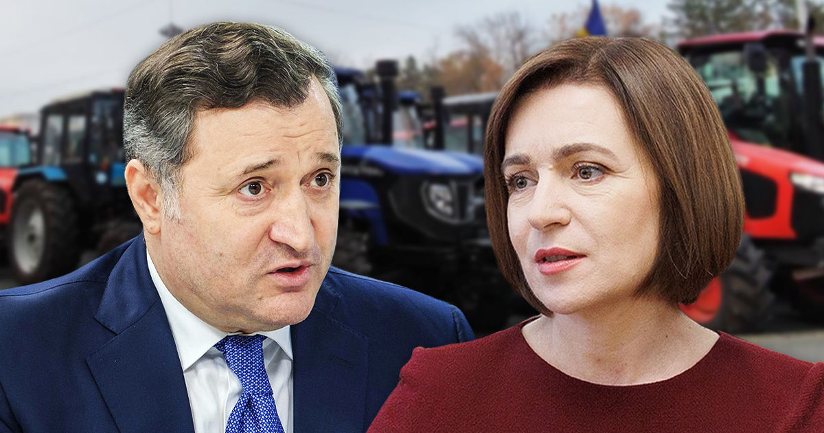 Филат - Санду: Перестаньте прятаться за стенами президентуры, выходите к фермерам. Коллаж: Point.md