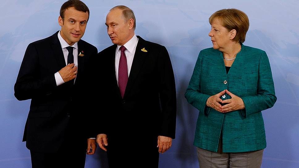 Путин на схемах объяснил Меркель и Макрону инцидент в Керченском проливе.