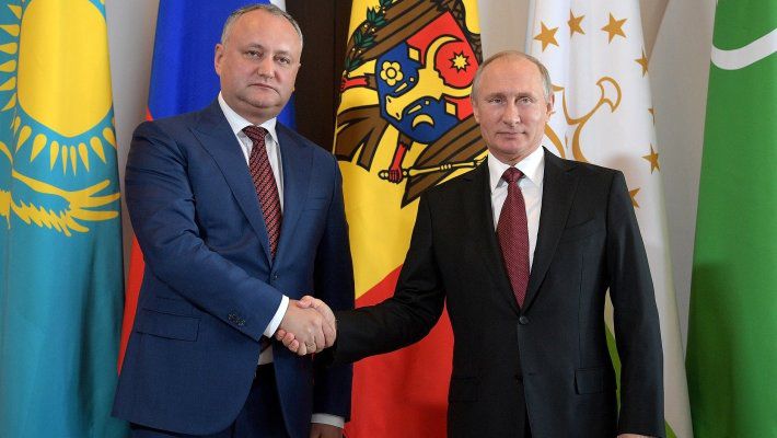 Игорь Додон и Владимир Путин.