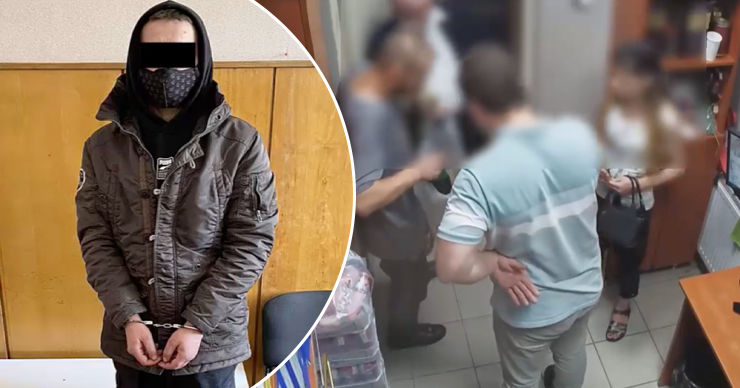 В Кишиневе нетрезвый мужчина украл из магазина очки и угрожал охранникам. Коллаж Point.md.