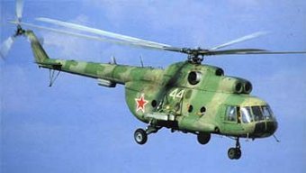 Вертолет «Ми-8» был замечен недалеко от пункта пропуска «Мариновка» в Донецкой области.