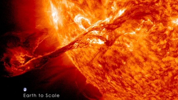 Filamentul a fost observat de sonda SDO de la NASA şi a fost gigantic, spun experţii.