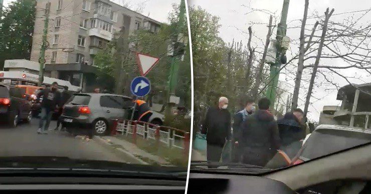 На Ботанике произошла авария.