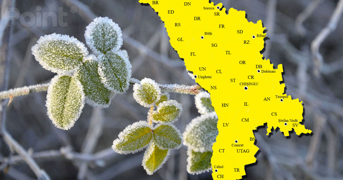 Alertă meteo: Codul Galben de înghețuri în Moldova, prelungit.