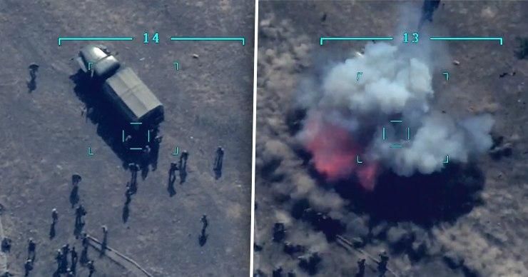 Азербайджанская армия нанесла удар по штабу подразделения ВС Армении.