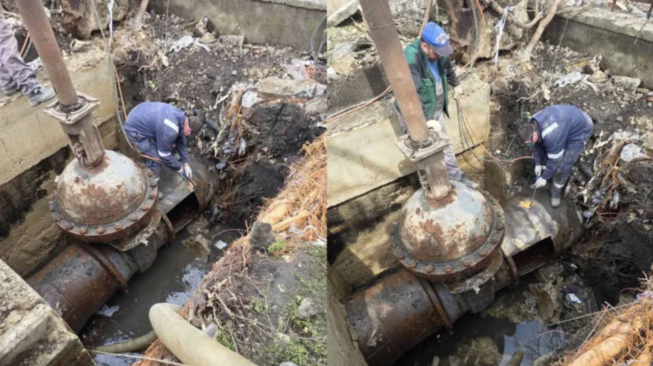 Семь домов остались без воды в результате прорыва трубы на улице Албишоара.