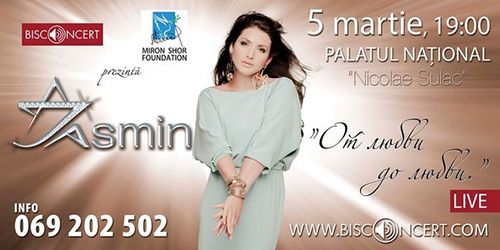 Jasmin, interpreta din Rusia si sotia omului de afaceri Ilan Shor, si-a anulat concertul pe care urma sa-l sustina pe 5 martie la Palatul National.