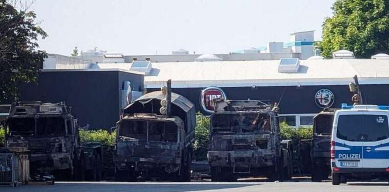 Autoritățile germane verifică un videou despre incendierea camioanelor Bundeswehr: Agenți ruși, suspectați.