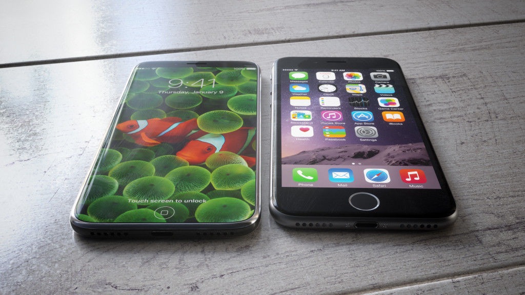 iPhone 8 (предположительно) и iPhone 7.