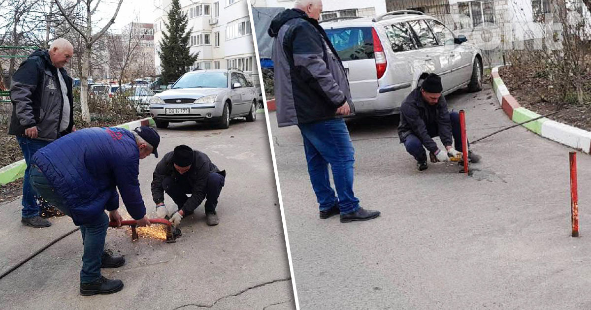 Barierele de parcare instalate ilegal, demontate la Chișinău.