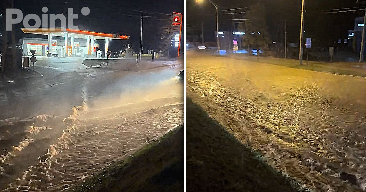 В Кишинёве прорыв трубы превратил улицу Вадул-луй-Водэ в реку.