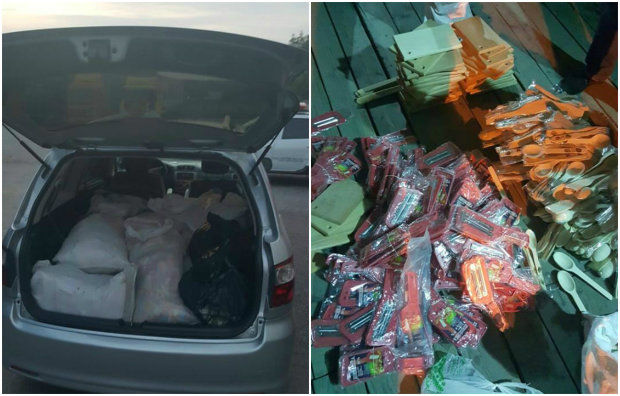 Cinci unități auto, implicate în transportarea ilicită a mai multor loturi de marfă, în cantități comerciale, au fost stopate de vameși. Foto: Serviciul Vamal
