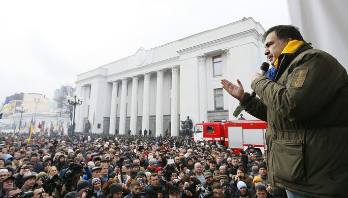Mihail Saakaşvili a fost reţinut de către forţele de securitate ucrainene. Foto: Reuetrs