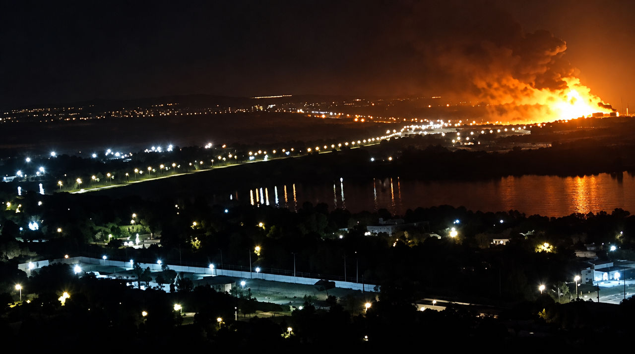 БПЛА атаковали Ростов: горит терминал НЗНП, поврежден мост