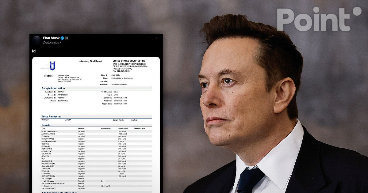 Elon Musk a făcut publice rezultatele unui test antidrog.