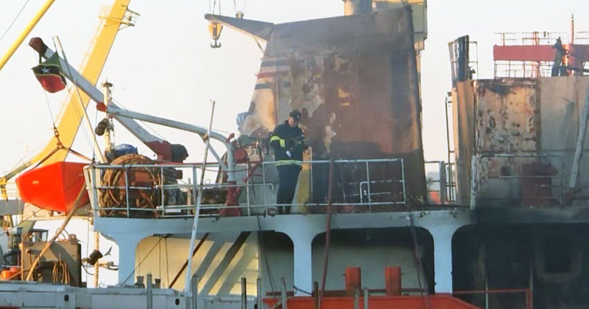 Un incendiu a fost stins la bordul unei nave cargo în largul coastelor României.
