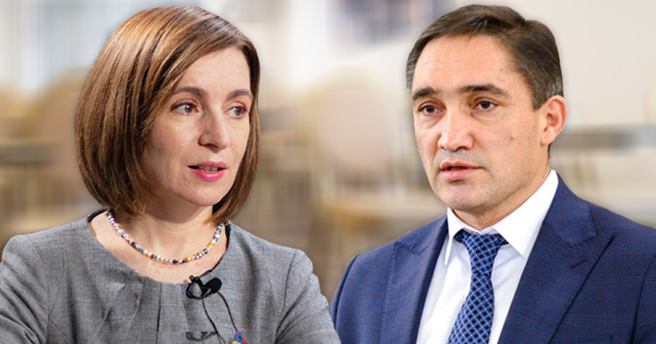 Санду: Стояногло не ответил, что случилось с делом Платона о рейдерских атаках. Коллаж: Point.md