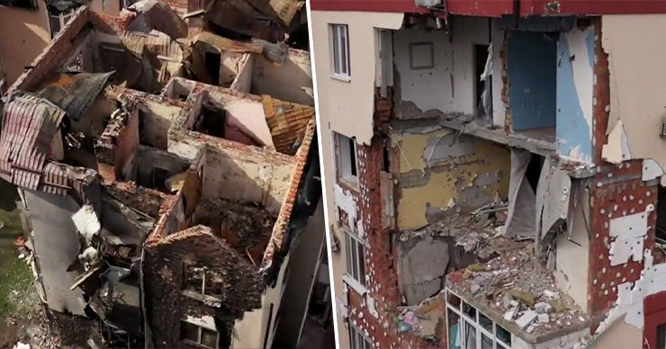 Мэр Ирпеня опубликовал видео разрушений в городе. Коллаж: Point.md